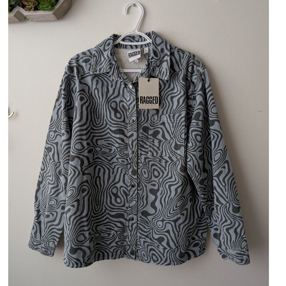 nwt ragged jeans denim shacket top the ragged priest